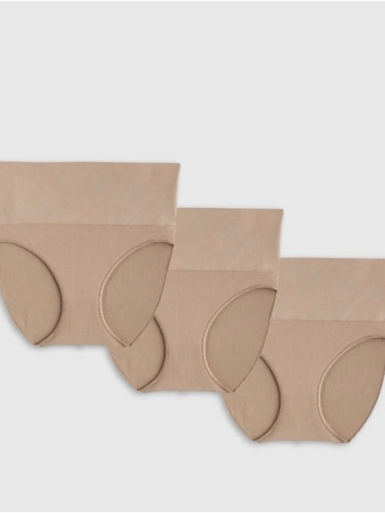 Quince Other - Quince Shaping High-Waist Briefs - 3-Pack Size Large in Sand G111